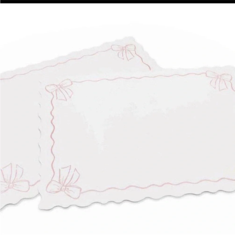 Cute pink bow placemats 2 pieces